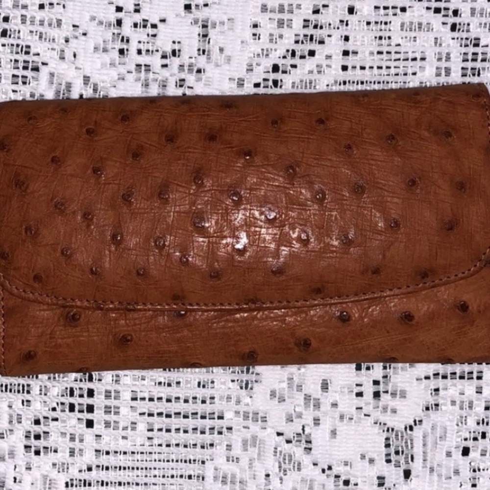 OSTRICH SKIN GENUINE WALLET NEW UNUSED